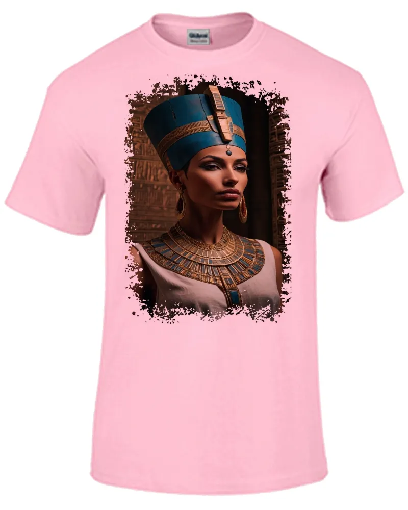 Camiseta adulto ou infantil Nefertite egito piramides