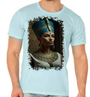 Camiseta adulto ou infantil Nefertite egito piramides - Foto 5