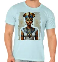 Camiseta adulto ou infantil Nefertite egito rainha cleopatra - Foto 2