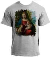 Camiseta adulto ou infantil Nossa Senhora Jesus João batista - Foto 3