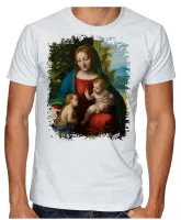 Camiseta adulto ou infantil Nossa Senhora Jesus João batista - Foto 5