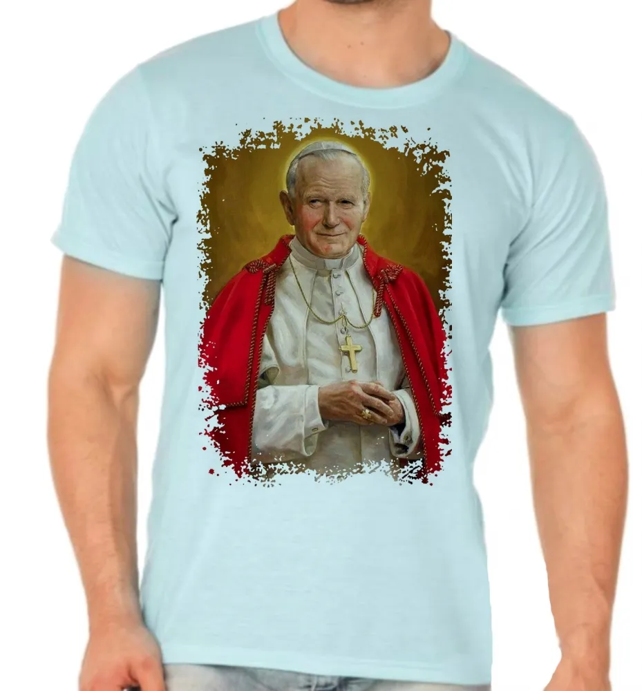 Camiseta adulto ou infantil Papa João Paulo Jesus Cristo