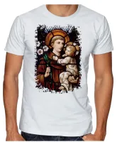 Camiseta adulto ou infantil Santo Antonio vitral - Foto 3