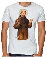 Camiseta adulto ou infantil São Francisco Jesus Cristo - Foto 2