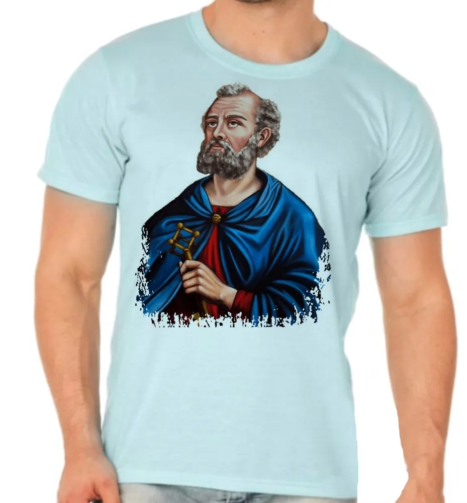 Camiseta adulto ou infantil São Pedro Jesus Cristo Imagem
