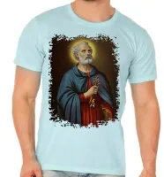 Camiseta adulto ou infantil São Pedro Santo Jesus - Foto 3