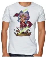 Camiseta adulto ou infantil Ahsoka Jedi Star Wars - Foto 2