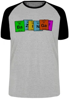 Camiseta adulto ou infantil Bazinga big bang theory tabela - Foto 2