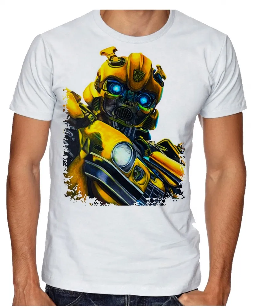 Camiseta adulto ou infantil bumblebee transformers robo carro Imagem