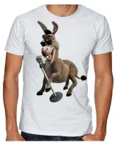 Camiseta adulto ou infantil Burro shrek cantando - Foto 2