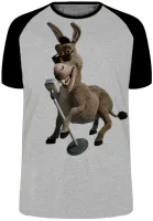 Camiseta adulto ou infantil Burro shrek cantando - Foto 4
