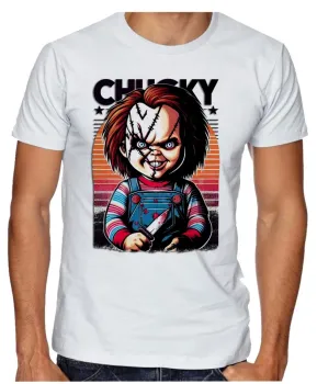 Camiseta adulto ou infantil chucky boneco assassino - Foto 2