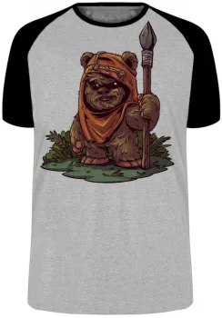 Camiseta adulto ou infantil ewoks urso star wars
