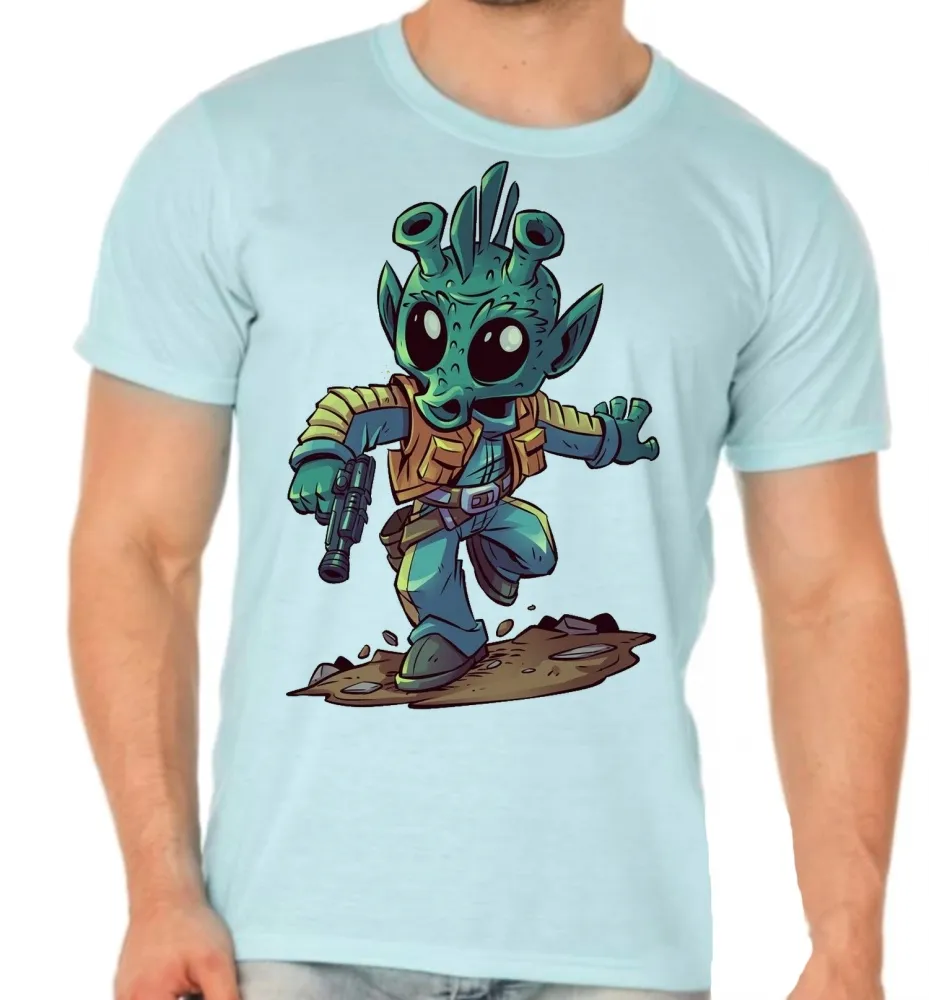 Camiseta adulto ou infantil greedo star wars personagem Imagem