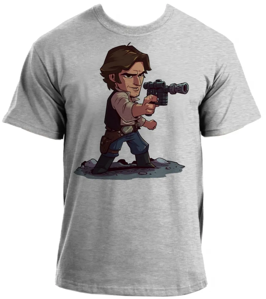 Camiseta adulto ou infantil Han solo star wars Harrison Ford Imagem