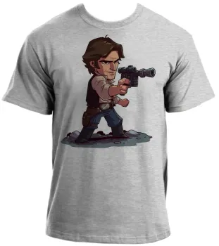 Camiseta adulto ou infantil Han solo star wars Harrison Ford