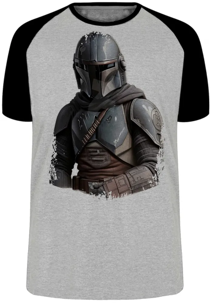 Camiseta adulto ou infantil Mandalorian armadura star wars