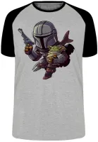 Camiseta adulto ou infantil Mandalorian e baby grogu yoda - Foto 4