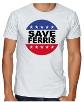 Camiseta adulto ou infantil Save Ferris curtindo vida adoidado - Foto 2
