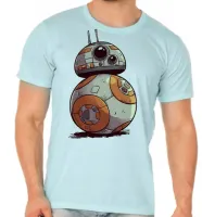 Camiseta adulto ou infantil Star wars bb8 robo darth vader - Foto 5