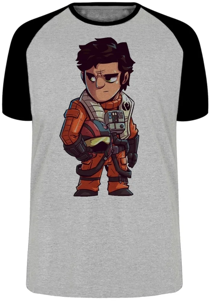 Camiseta adulto ou infantil Star wars piloto Poe Dameron