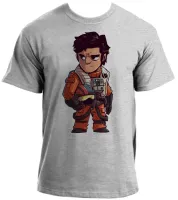 Camiseta adulto ou infantil Star wars piloto Poe Dameron - Foto 3