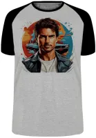Camiseta adulto ou infantil Tom cruise top gun ator piloto carro - Foto 3