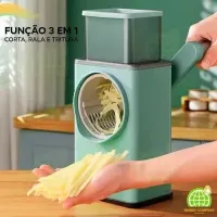 Ralador Cortador De Legumes E Verduras Fatiador De Queijo Giratótio 3 EM 1 - Foto 5