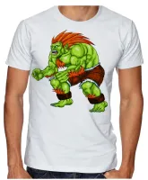 Camiseta adulto ou infantil Blanka Street Fighter Brasil jogo antigo - Foto 2