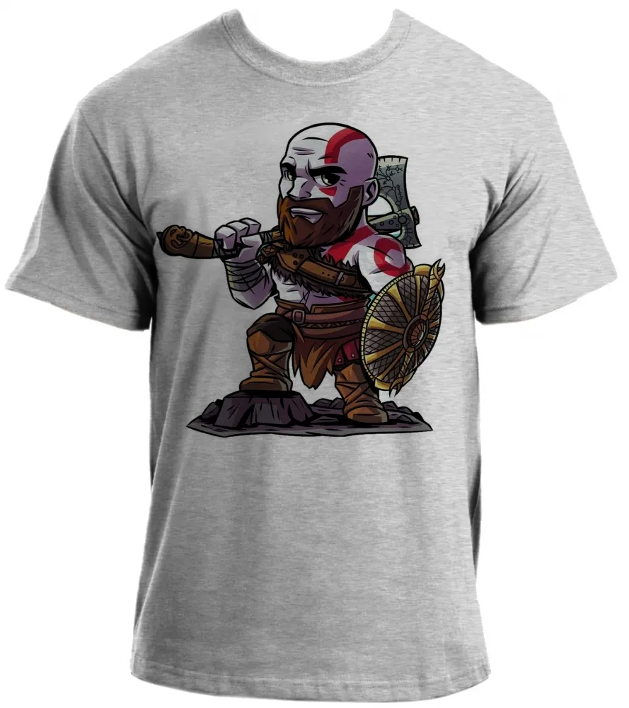 Camiseta adulto ou infantil Kratos Deus da guerra barba Imagem