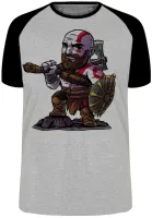 Camiseta adulto ou infantil Kratos Deus da guerra barba - Foto 4