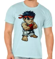 Camiseta adulto ou infantil Ryu Karate Street Fighter jogo antigo - Foto 2