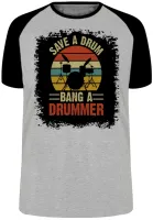 Camiseta adulto ou infantil Bateria baterista rock musica - Foto 3