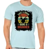 Camiseta adulto ou infantil Bateria baterista rock musica - Foto 5