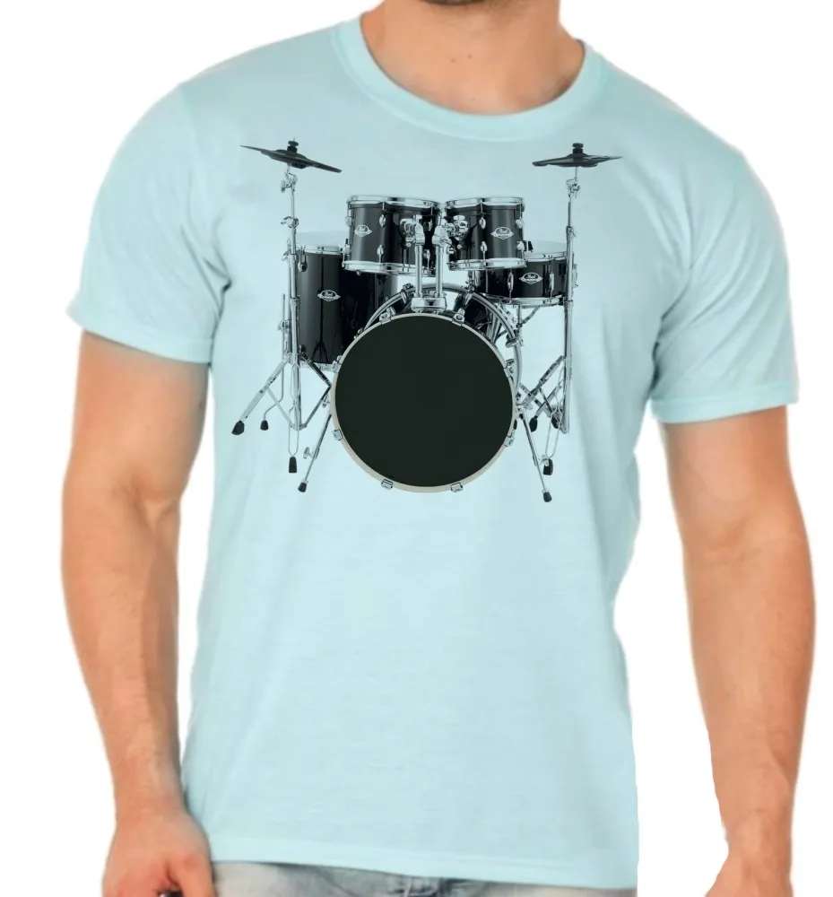 Camiseta adulto ou infantil Bateria rock musica banda Imagem