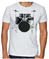 Camiseta adulto ou infantil Bateria rock musica banda - Foto 5