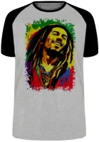 Camiseta adulto ou infantil Bob Marley colorido reggae - Foto 5