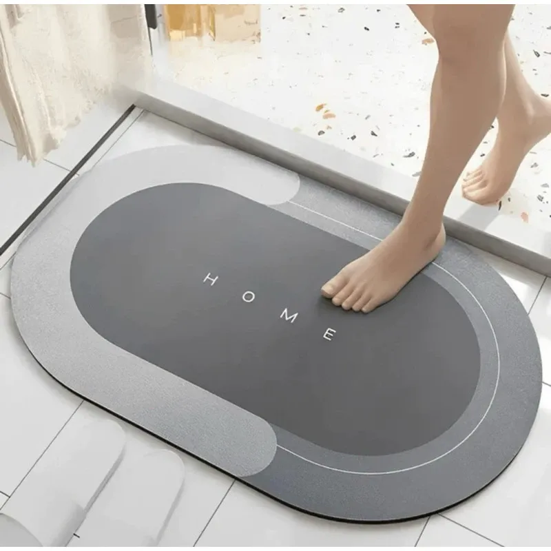 Tapete Banheiro Antiderrapante Absorvente de Secagem Rápida