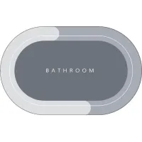 Tapete Banheiro Antiderrapante Absorvente de Secagem Rápida - Foto 5