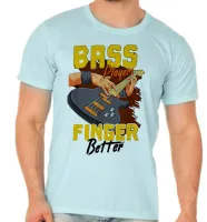 Camiseta adulto ou infantil Contra baixo rock musico - Foto 2