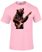 Camiseta adulto ou infantil contra baixo urso rock bear - Foto 5