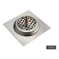 Ralo Click quadrado Inteligente 10x10cm Cromado Inox Banheiro Veda Cheiro - Foto 3