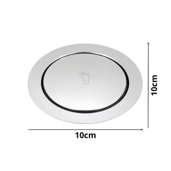 Ralo Inteligente 10x 10 Click Redondo Banheiro Inox 10cm  - Foto 2