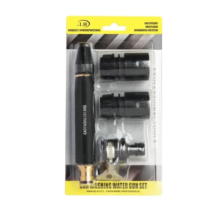 Kit 3 Em 1 Bico Alta Pressão Para Mangueira + Conector Top Imagem