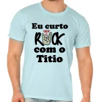 Camiseta adulto ou infantil Eu curto rock com tio Titio - Foto 2
