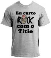 Camiseta adulto ou infantil Eu curto rock com tio Titio - Foto 4