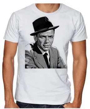 Camiseta adulto ou infantil frank Sinatra cantor chapeu - Foto 2