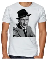 Camiseta adulto ou infantil frank Sinatra cantor chapeu - Foto 2