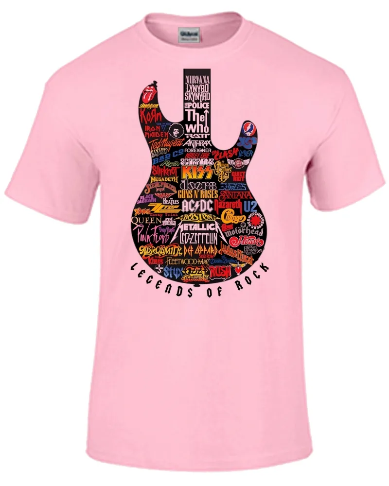 Camiseta adulto ou infantil guitarra bandas rock famosas