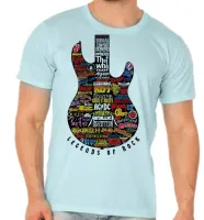 Camiseta adulto ou infantil guitarra bandas rock famosas - Foto 2